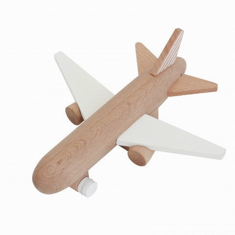 kiko+ & gg* Hikoki Jet -Wooden Airplane Jet- (White)