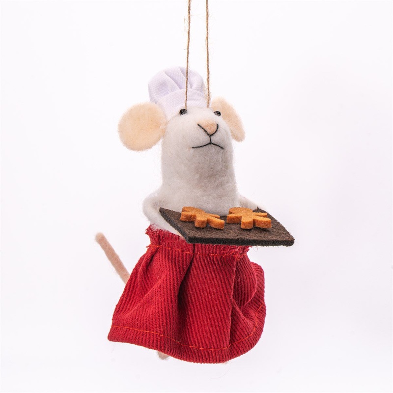 RJB Stone Mary Baker with Gingerbread Biscuits Felt Hanging Decoration
