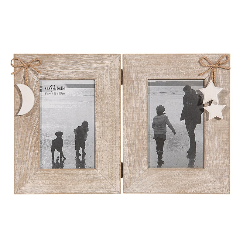 RJB Stone Moon and Stars Double Frame