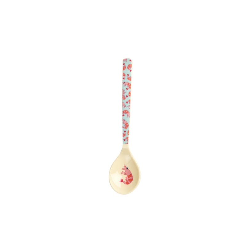 Rice DK Latte Spoon - Mint - Shrimp Print