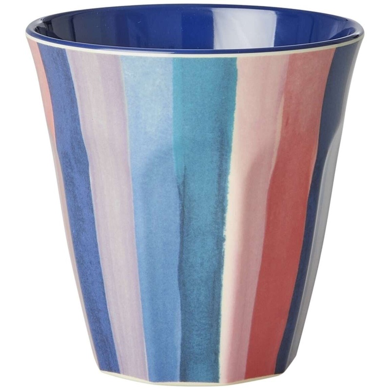 Rice DK Melamine Cup with N.Y. Stripes Print - Medium - 250 ml