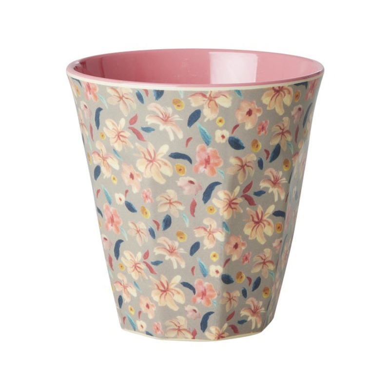 Rice DK Melamine Cup with Small Sandy Flower Print - Medium - 250 ml