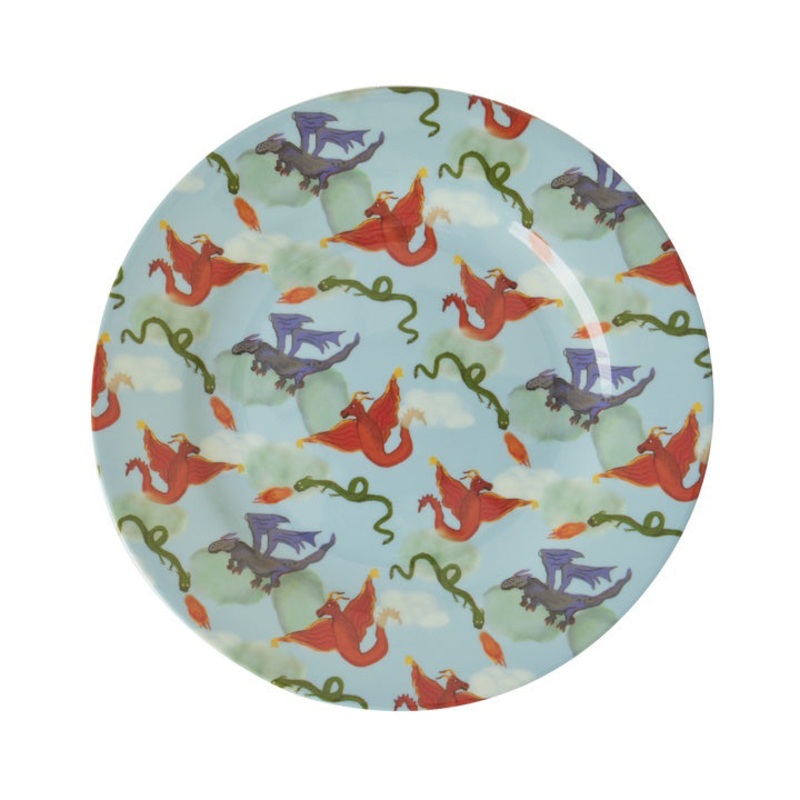 Rice DK Melamine Kids Side Plate with Dragon Print