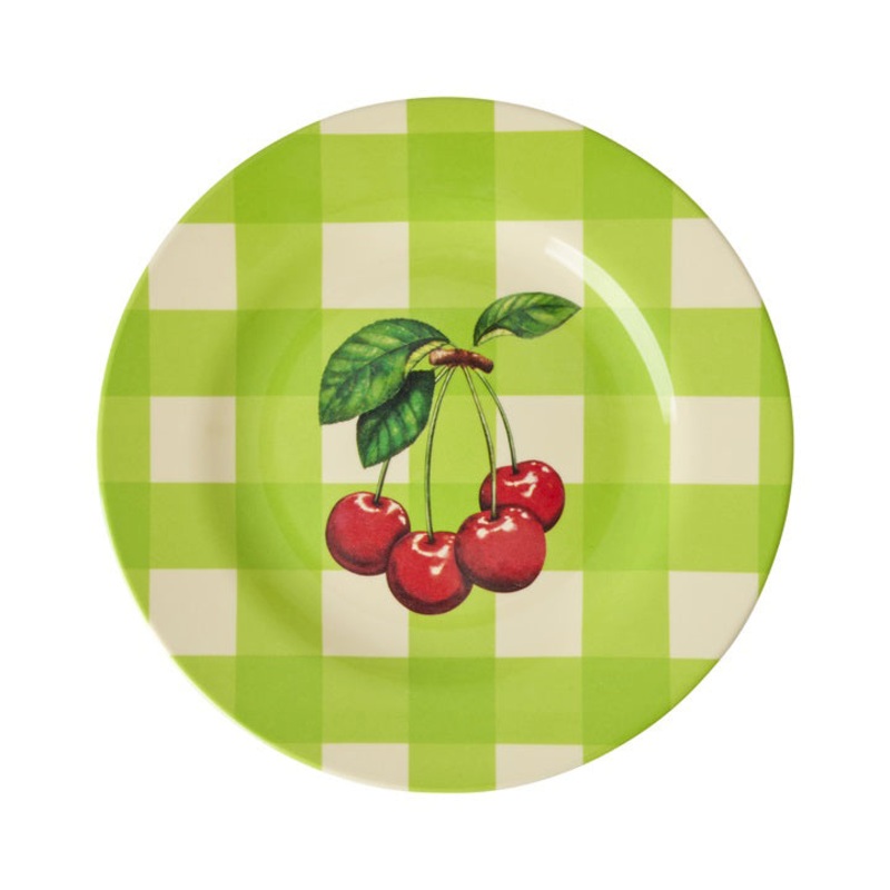 Rice DK Melamine Side Plate with Love Therapy Cherry Print