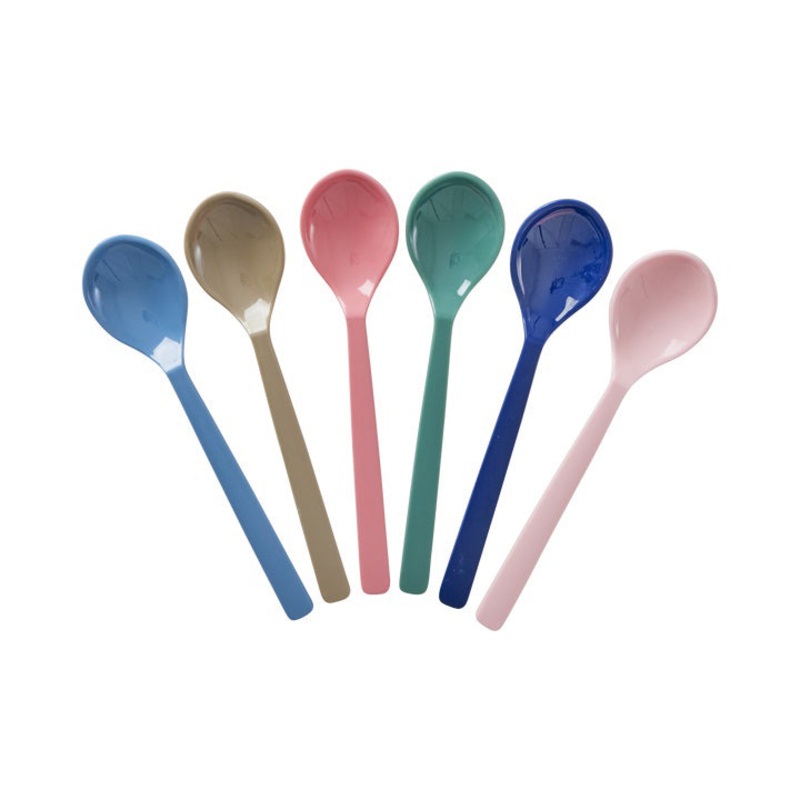 Rice DK  Melamine Tea Spoon in 6 Asst. A New York Minute Colors - 6 Pack