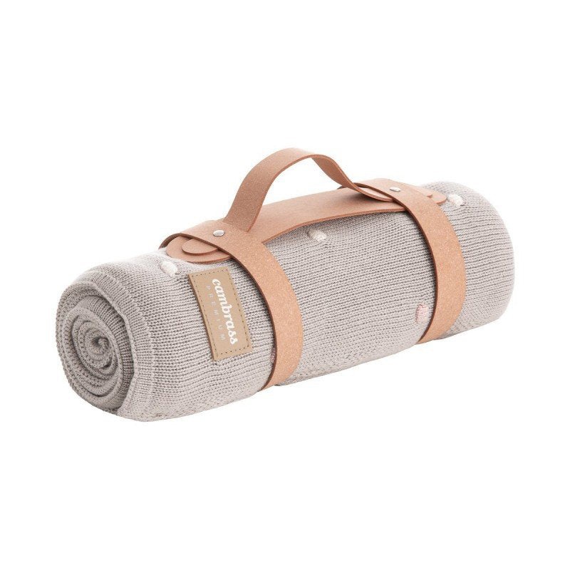 Cambrass Bamboo Knited Blanket 80x100x1 cm Bubble Grey