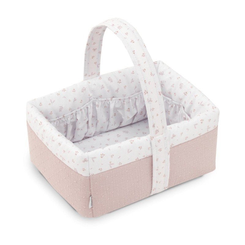 Cambrass Layette Basket 22.5x29x29 cm Plumeti Pink
