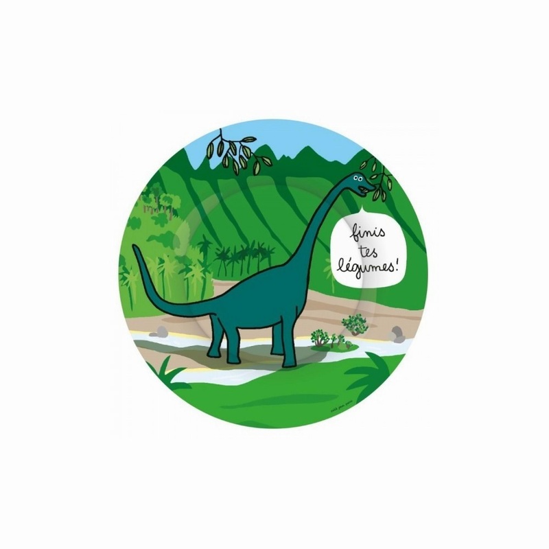 Petit Jour Paris Dessert Plate Brontosaurus Les Dinosaures