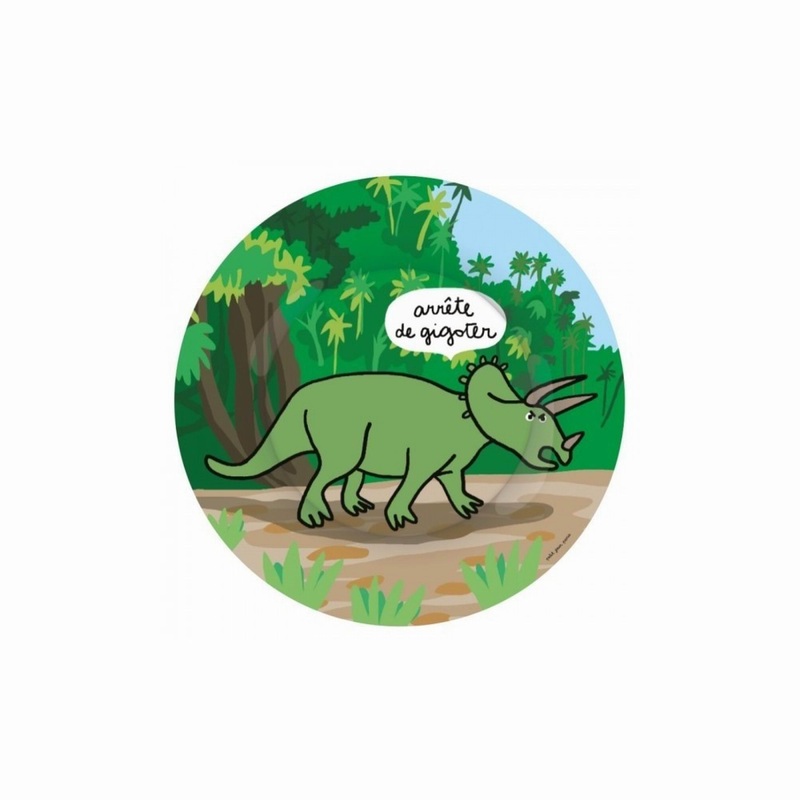 Petit Jour Paris Dessert Plate Triceratops Les Dinosaures