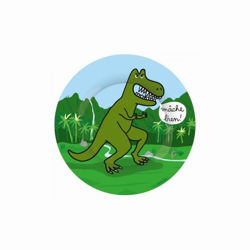 Petit Jour Paris Dessert Plate Tyrannosaurus Les Dinosaures