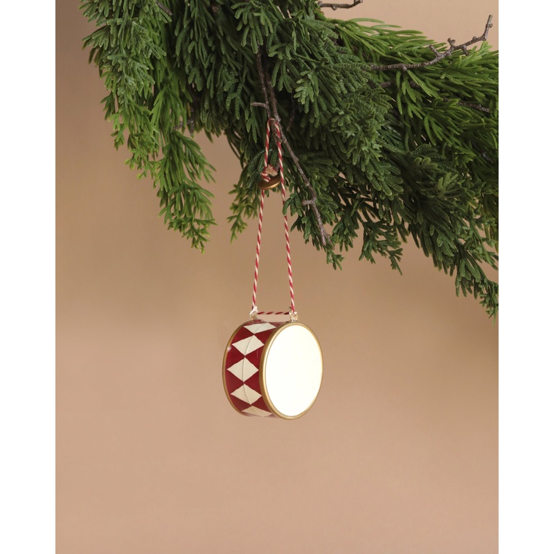 Maileg Metal Ornament, Large Drum - Red