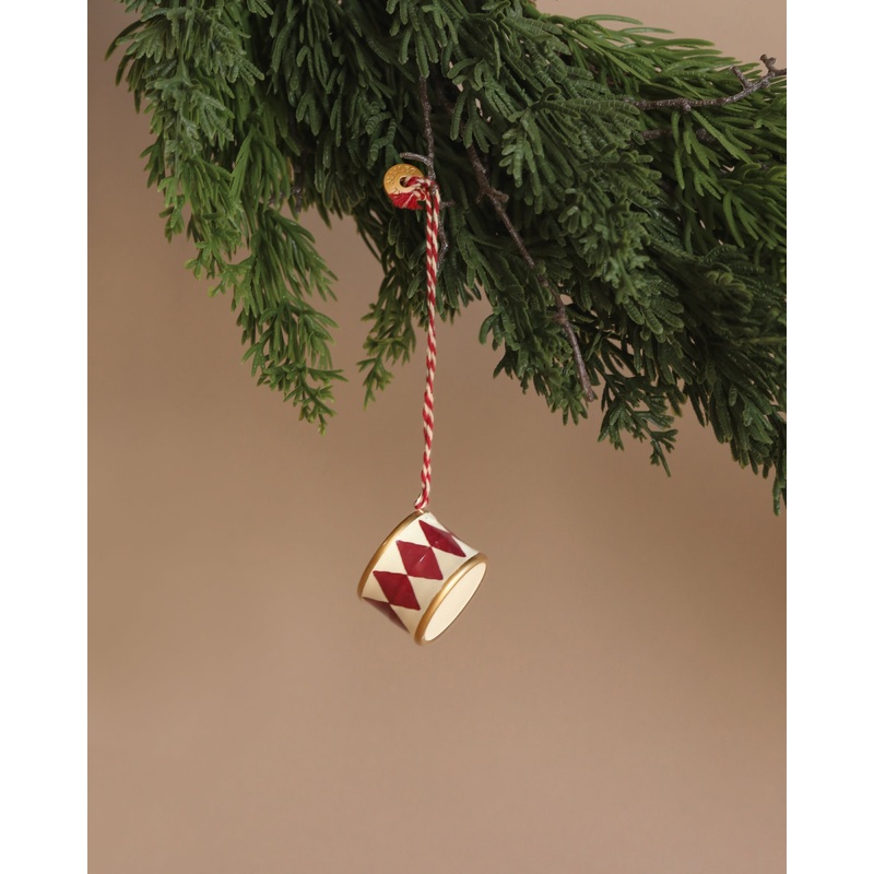 Maileg Metal Ornament, Small Drum - Red