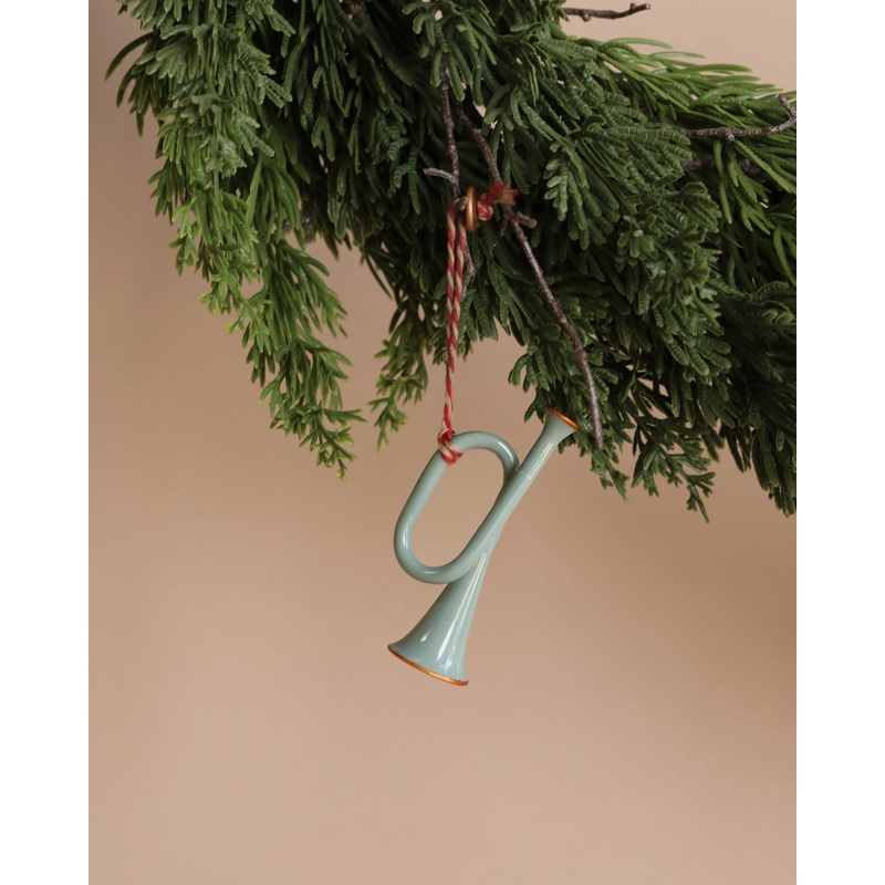 Maileg Metal ornament, Trumpet -Mint
