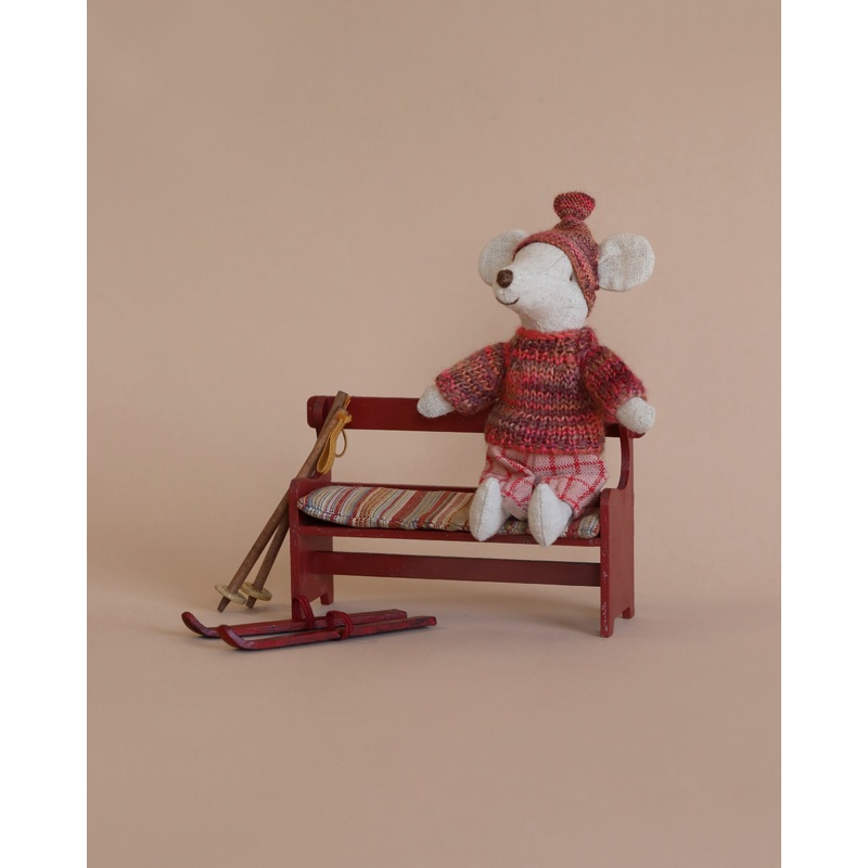 Maileg Mouse Bench - Red