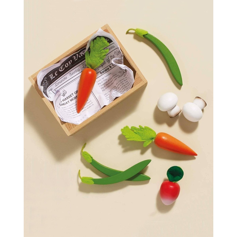 Harvest Vegetables Wooden Market Crate