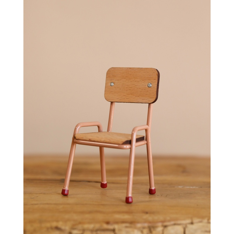 Maileg Mouse Size School Chair - Dark Powder