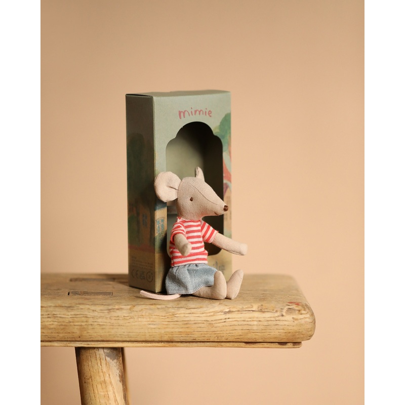 Maileg Mouse With Striped Shirt - Big Sister