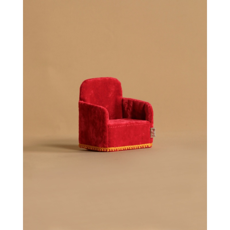 Maileg Soft Folding Chair, Mouse - Red