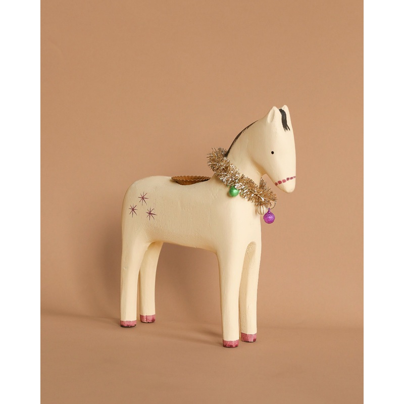 Maileg Wooden Horse Candle Holder - Large