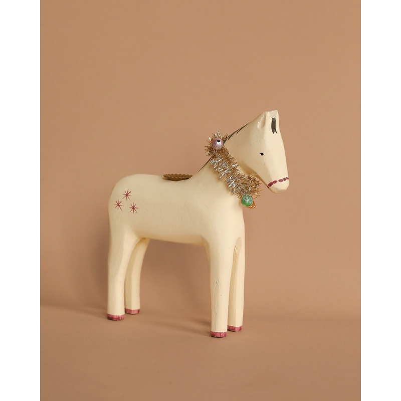 Maileg Wooden Horse Candle Holder - Small