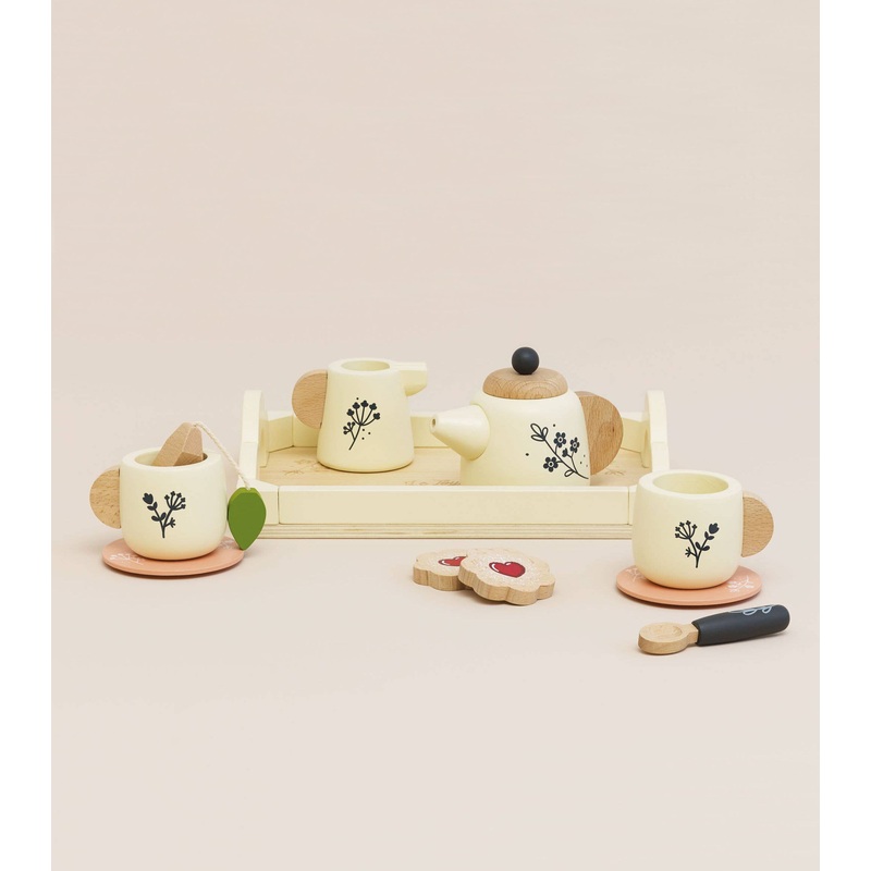 Wooden Tea Set & Tray
