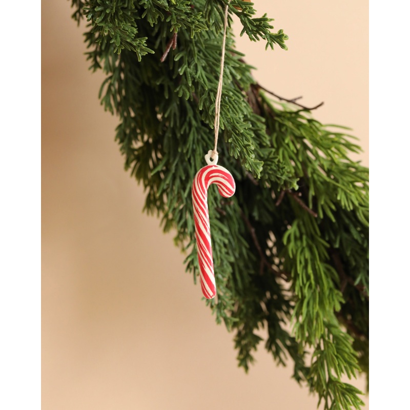 Maileg Christmas Metal Ornament - Sugar Cane - Stripe