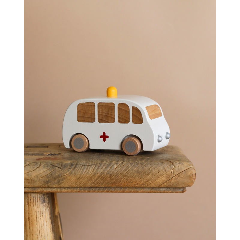 Maileg Pull-Back Wooden Ambulance