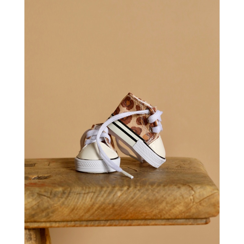 Minikane Doll Shoes | Converse Style Leopard Print Sneakers