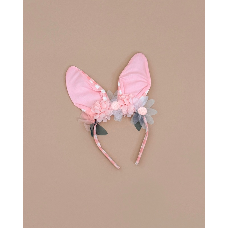 Embellished Gingham  Bunny Headband