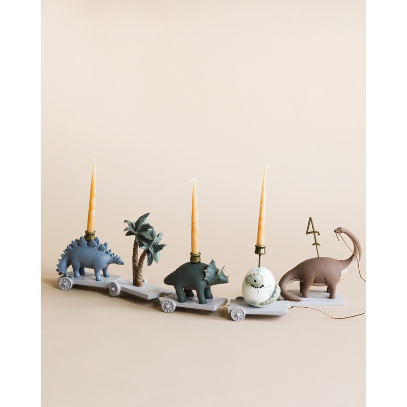 Dinosaur Birthday Train With Beeswax Candles