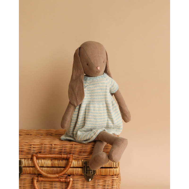 Maileg Bunny Size 4, Brown - Knitted Dress