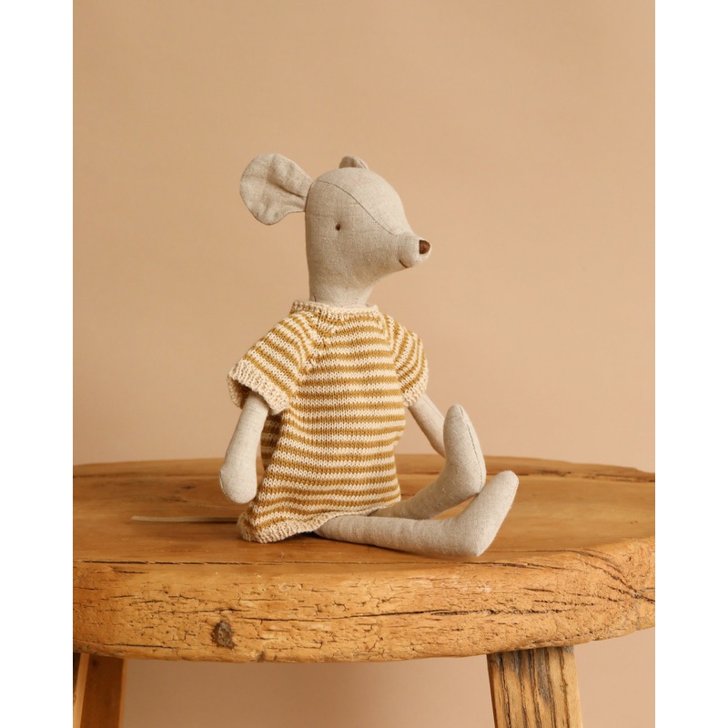 Maileg Medium Mouse With Knitted Dress