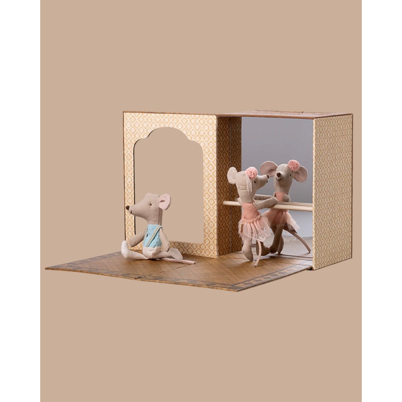 PRE-ORDER: Maileg Ballet Mice in Dance Studio, Little Sister and Brother (Estimated Ship Date: Early October)