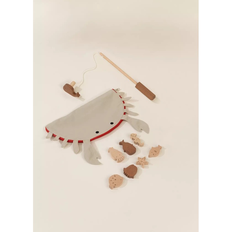 Wooden Fishing Game with Bag