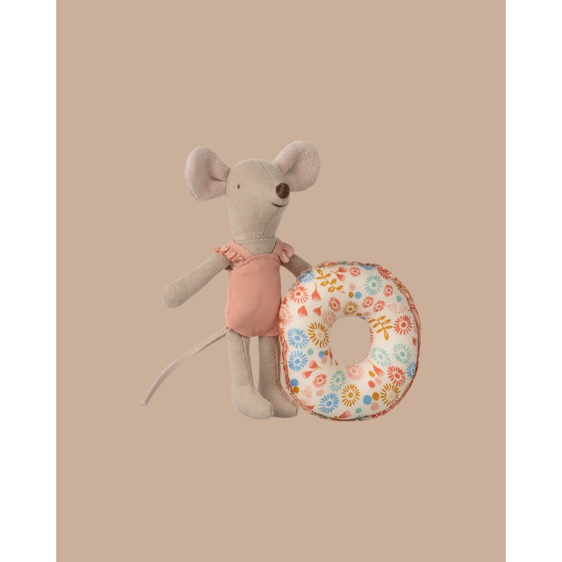 Maileg Beach Mouse With Float, Little Sister - Flower