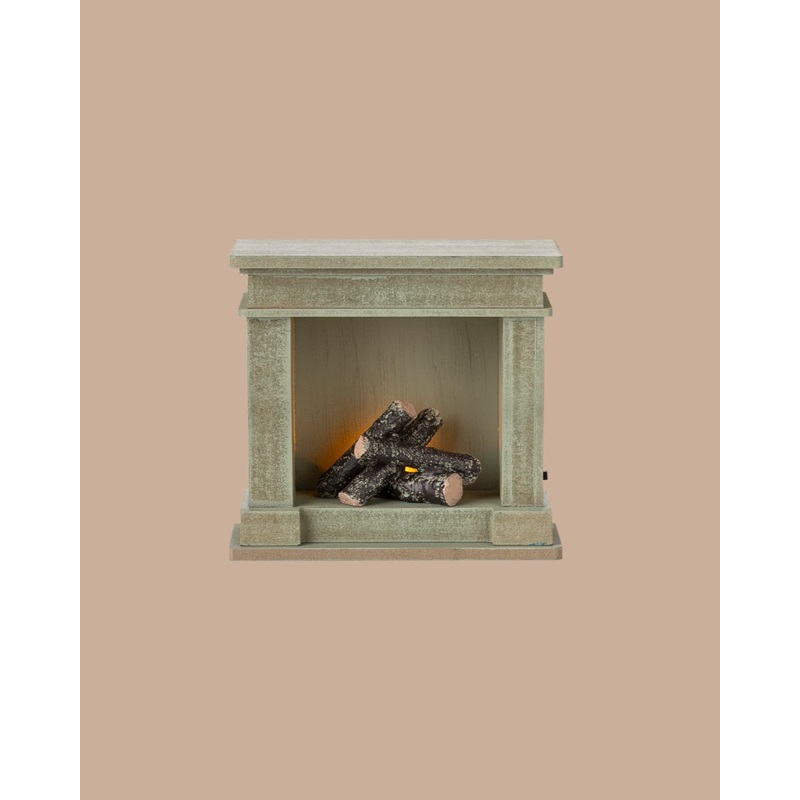 PRE-ORDER: Maileg Fireplace, Miniature - Dusty Green (Estimated Ship Date: Early October)