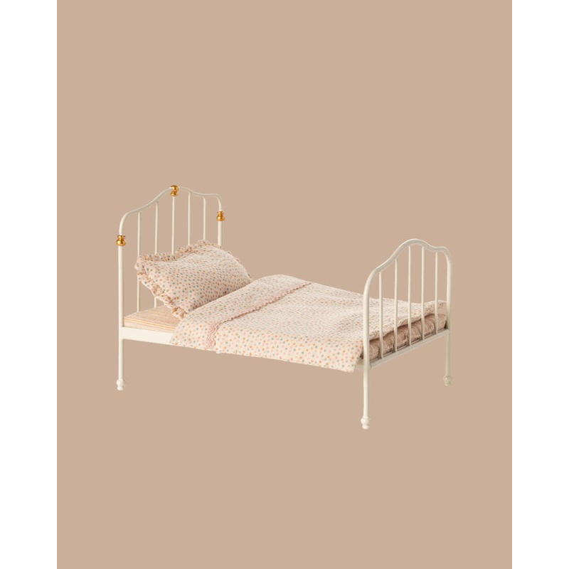 PRE-ORDER: Maileg Vintage Bed, Mouse Size - Off White (Estimated Ship Date: Early October)