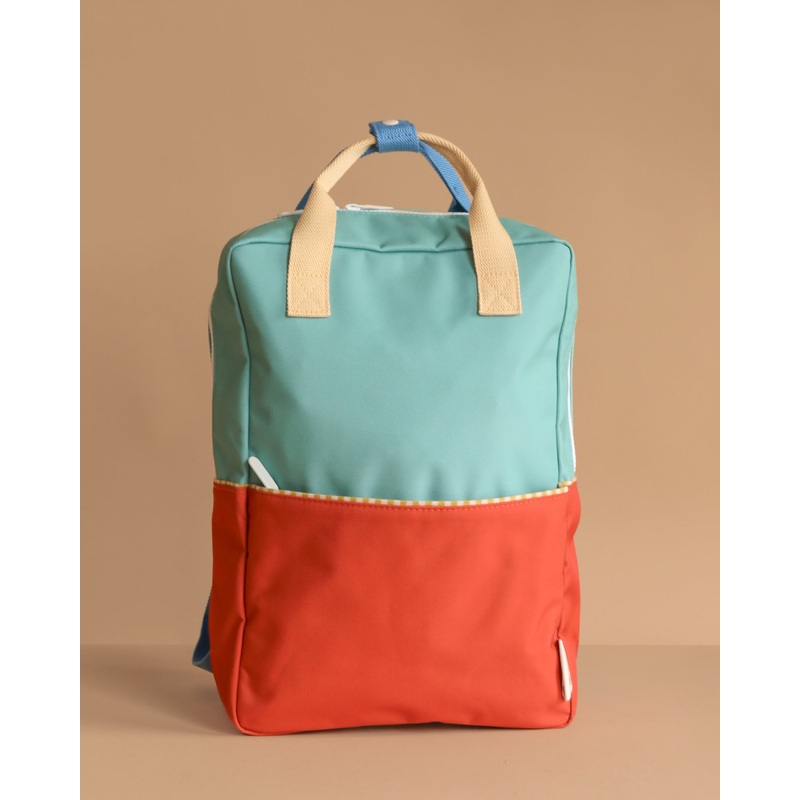 Sticky Lemon Backpack Large | Color Blocking | Aquatic Green + Shipwreck Rust