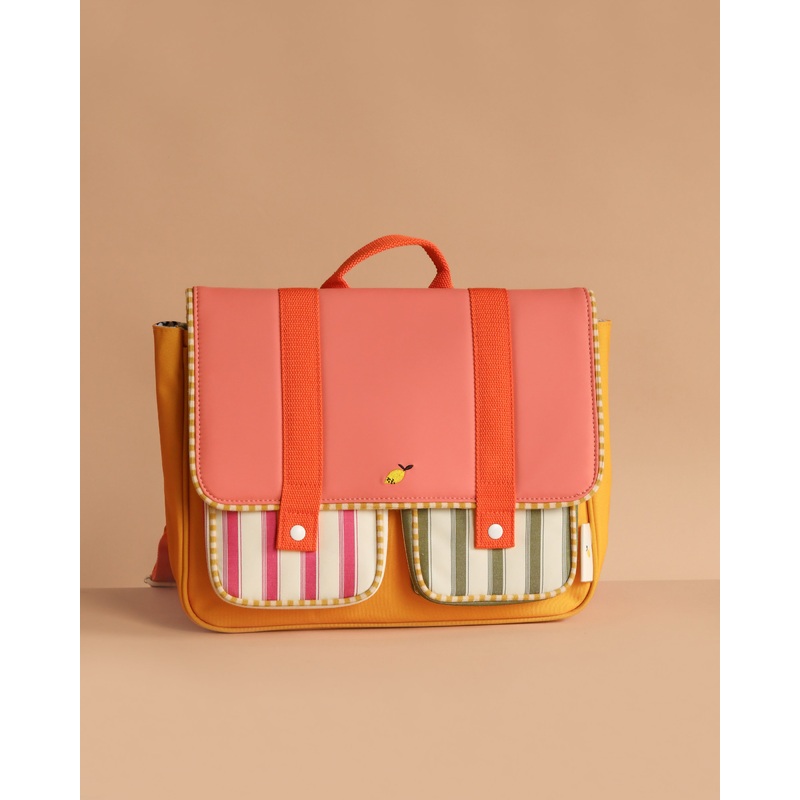 Sticky Lemon School Bag | Coral Pink + Submarine Yellow