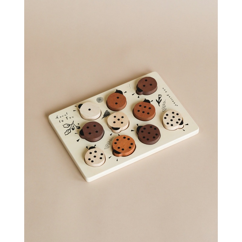 Wooden Tray Puzzle - Count to 10 Ladybugs