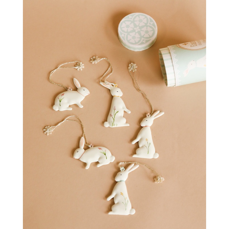 Maileg Easter Bunny Ornaments, 5 pcs. Easter Bunny Ornaments, 5 pcs.