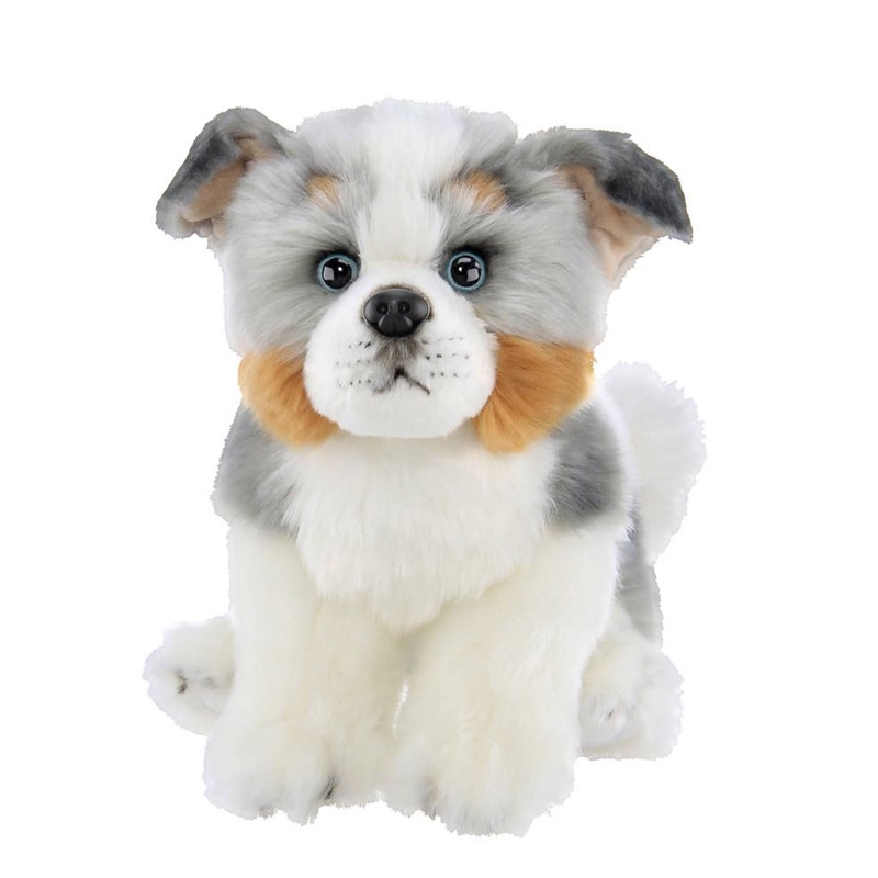Australian Shepherd Plush Puppy Dog Realistic