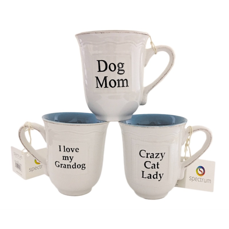 Dog & Cat Lover Mugs by Blue Sky Clayworks Dog Mom/ I Love My Grandog/Crazy Cat Lady