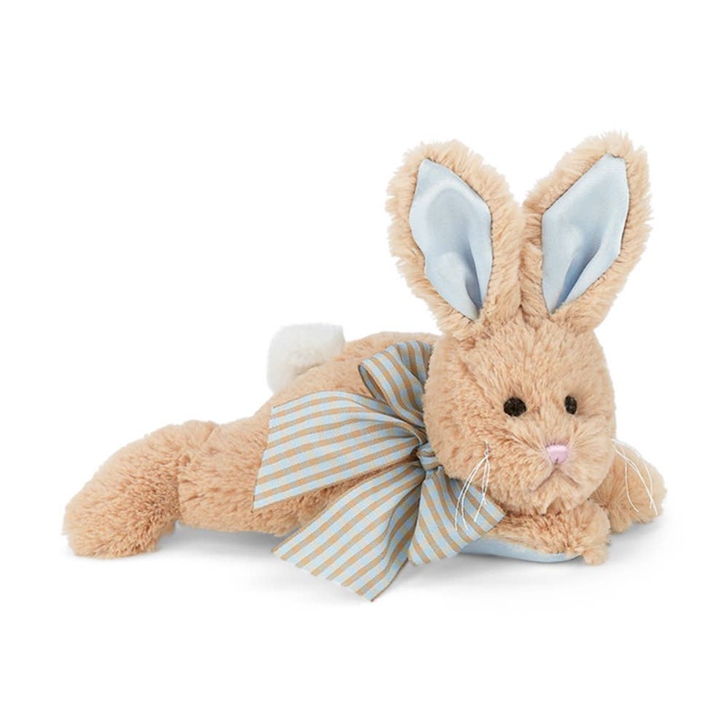 Baby Bunny Rattle with Bow by Bearington