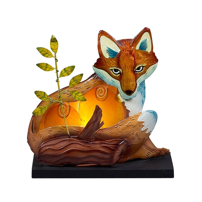 Capiz Fox Lamp Handmade