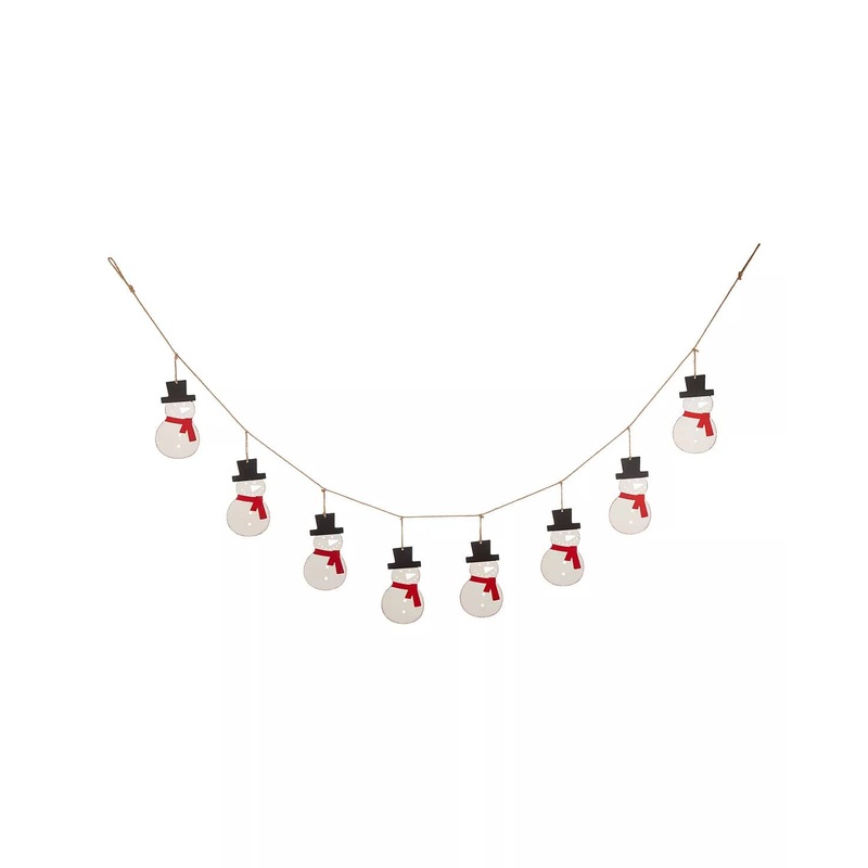 Christmas Metal Snowman Garland Imported Decoration for the Holiday Season