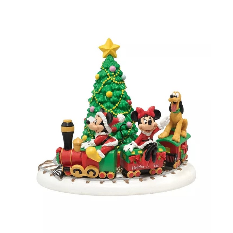 Mickey's Holiday Express Handcrafted hand painted Polyresin Enesco Collectible