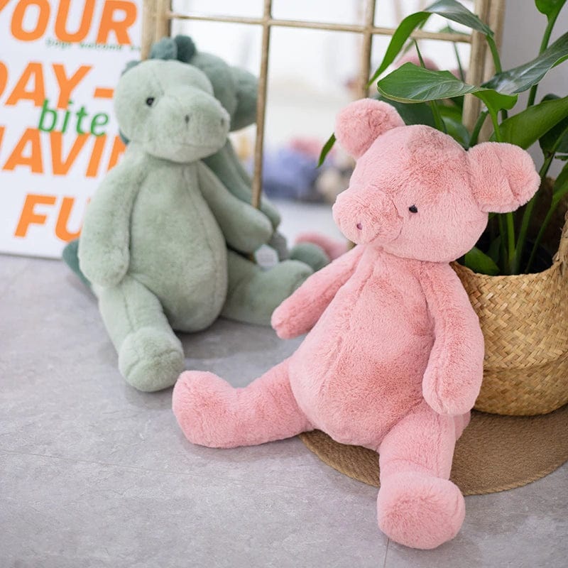 Super Soft Fluffy Stuffed Plush Animals-Pig, Cow, Puppy, Dinosaur, Koala