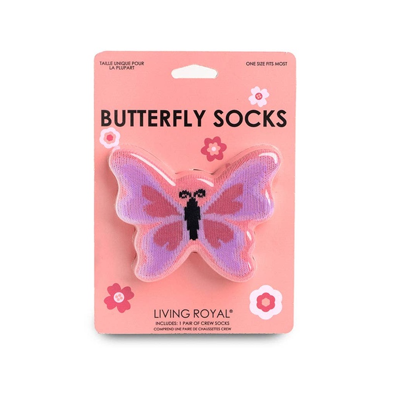 Butterfly 3D Socks By Living Royal