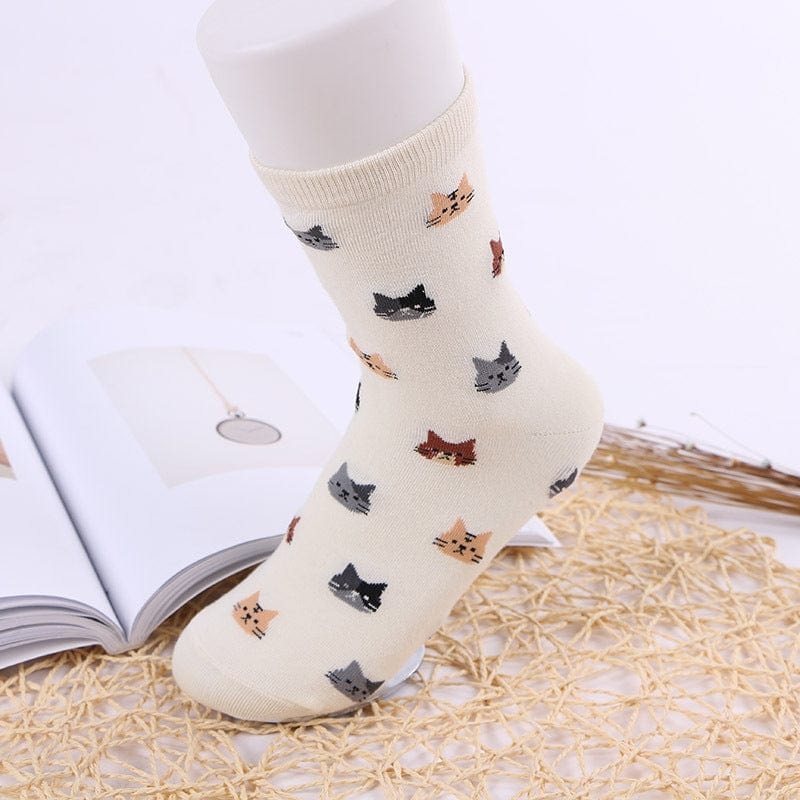 Cat Crew Socks-Cute Kitty Cat Socks in 5 Colors!